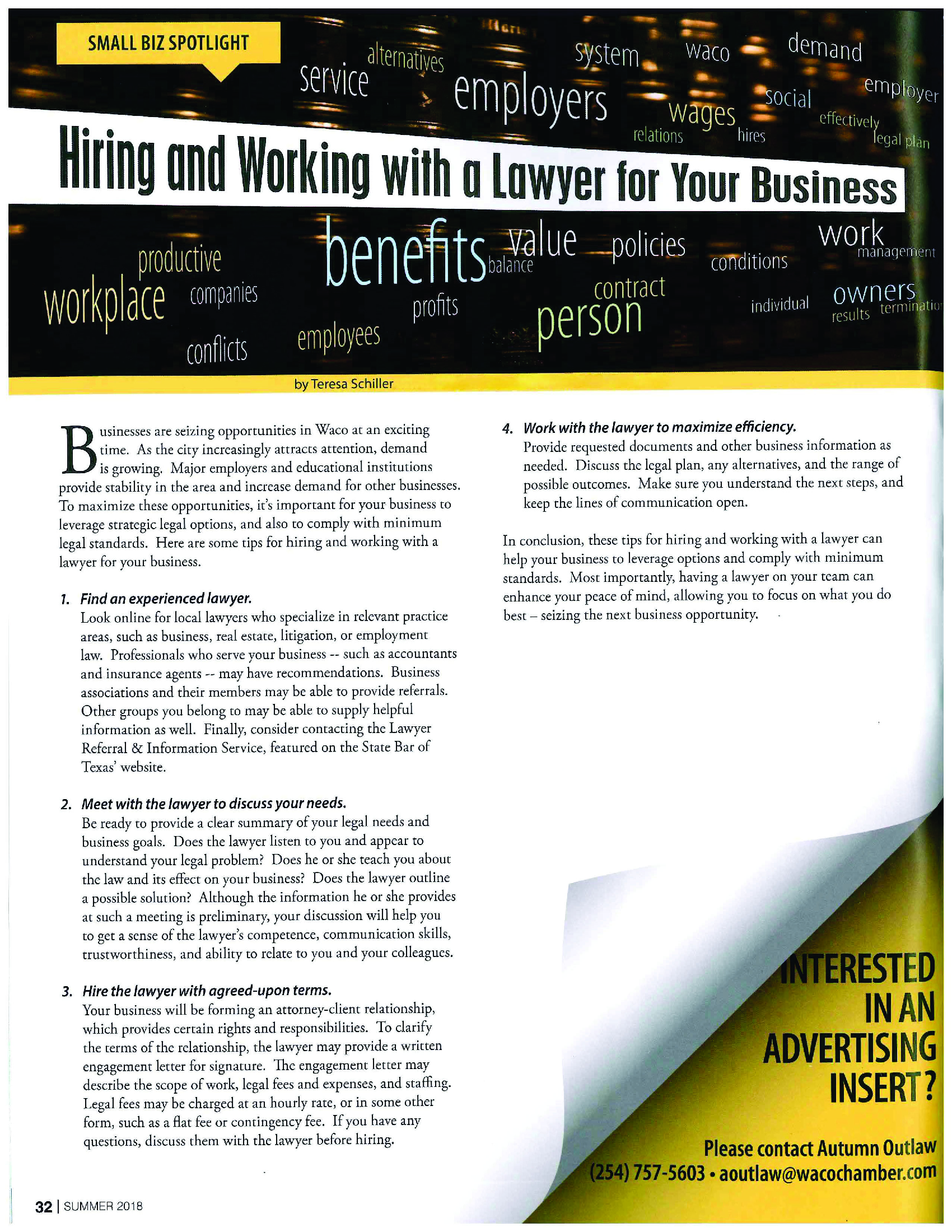 Hiring and Working with a Lawyer for Your Business