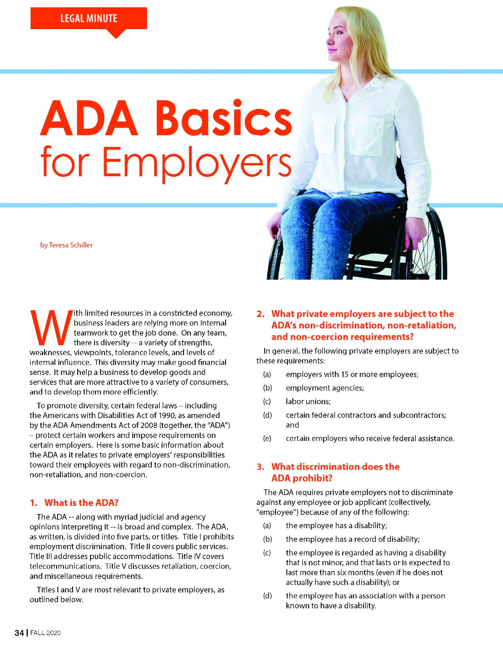 ADA Basics for Employers