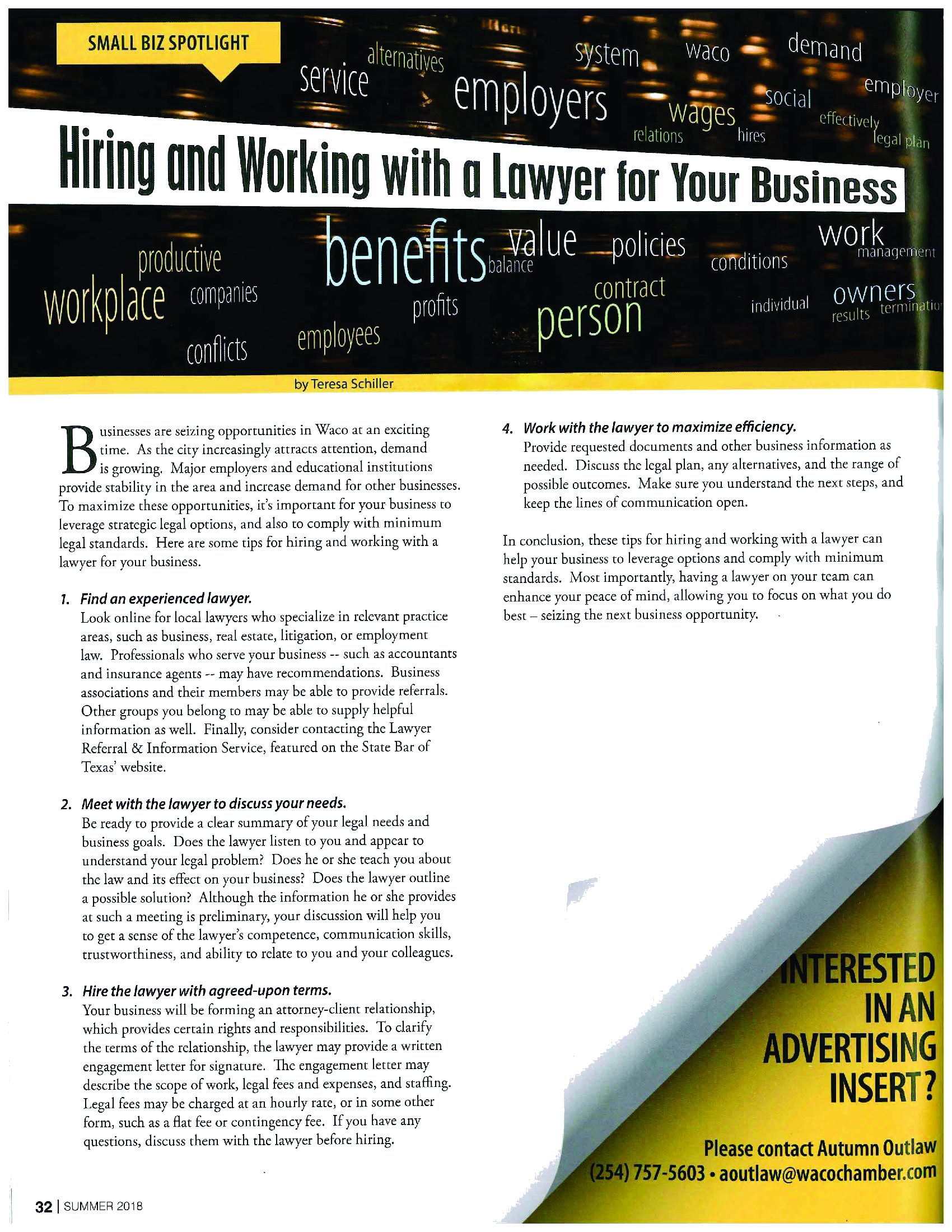 Hiring and Working with a Lawyer for Your Business