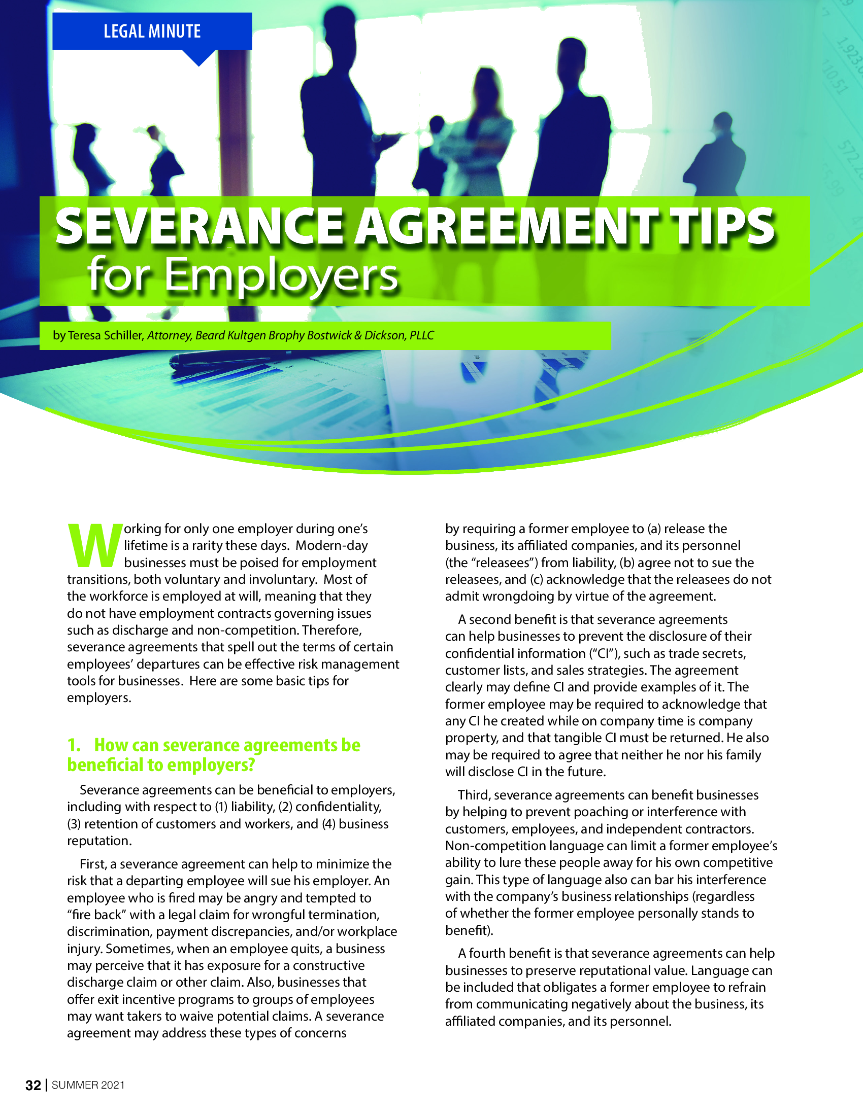 Severance Agreement Tips for Employers